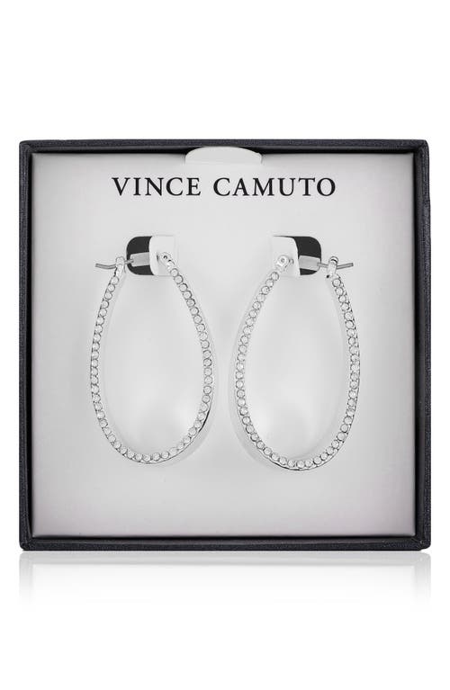 Vince Camuto Scoop Pavé Drop Earrings In Silver Tone