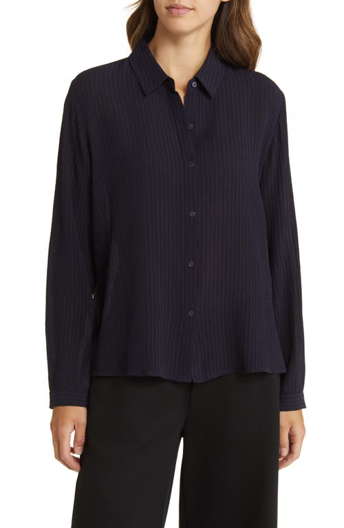 Eileen Fisher Texture Shirt in Nocturne at Nordstrom, Size Medium