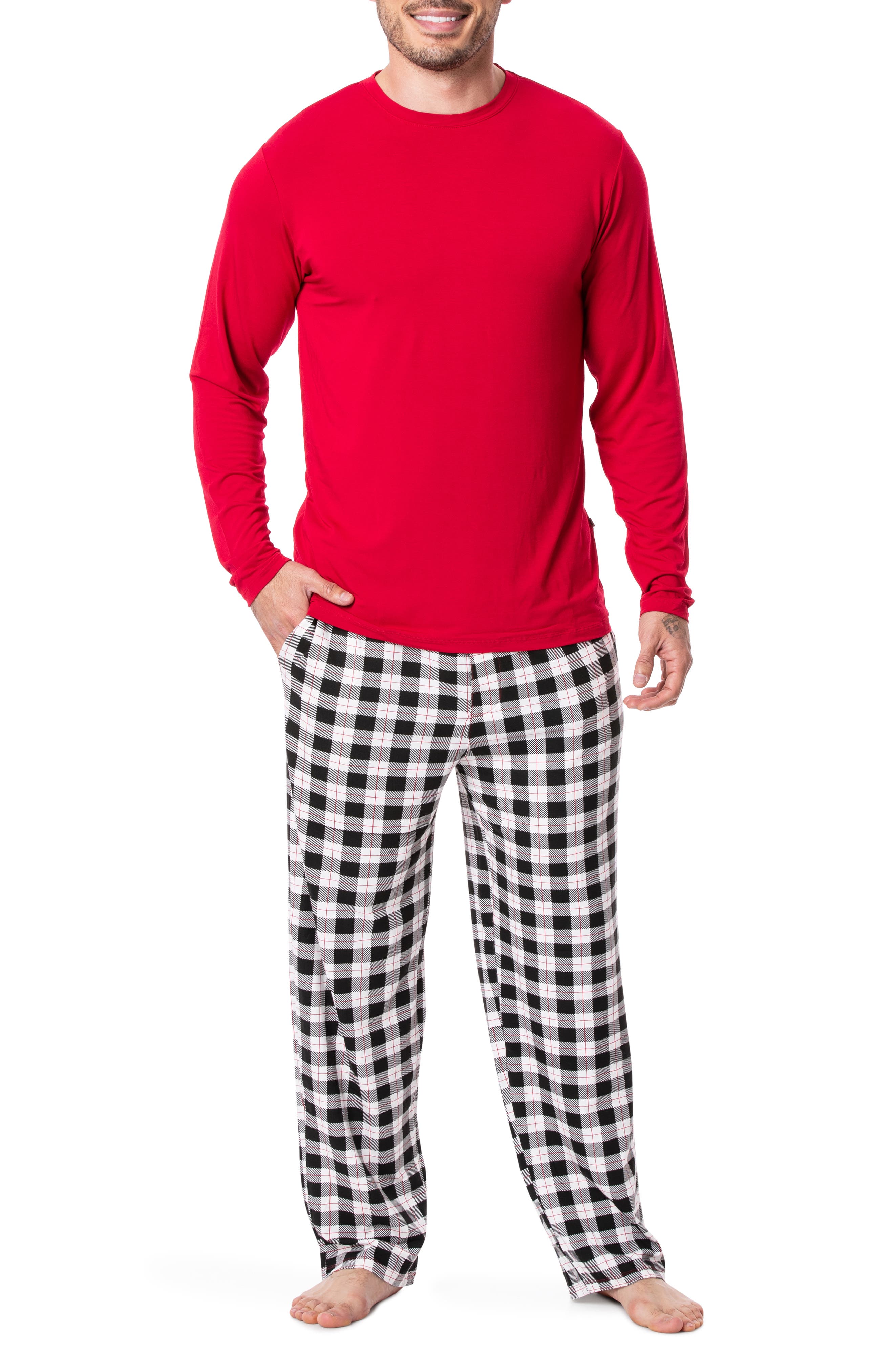 KicKee Pants Relaxed Fit Pajamas in Holiday 2021 Plaid at Nordstrom
