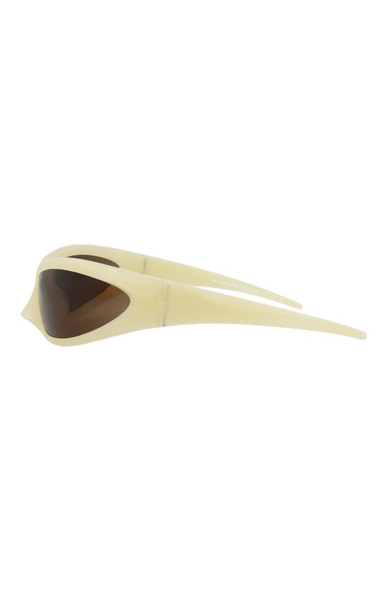 Balenciaga Women's 80mm Shield Sunglasses In Yellow Yellow Brown