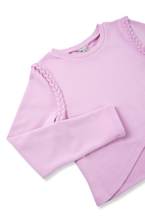 Shop Habitual Kids Kids' Braided Trim Knit Crossover Top In Pink