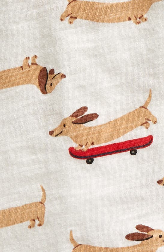 Shop Tucker + Tate Print Cotton T-shirt & Shorts Set In White Snow Wiener Dogs
