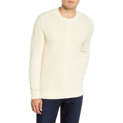 Bonobos Slim Fit Cotton & Cashmere Crewneck Sweater, White