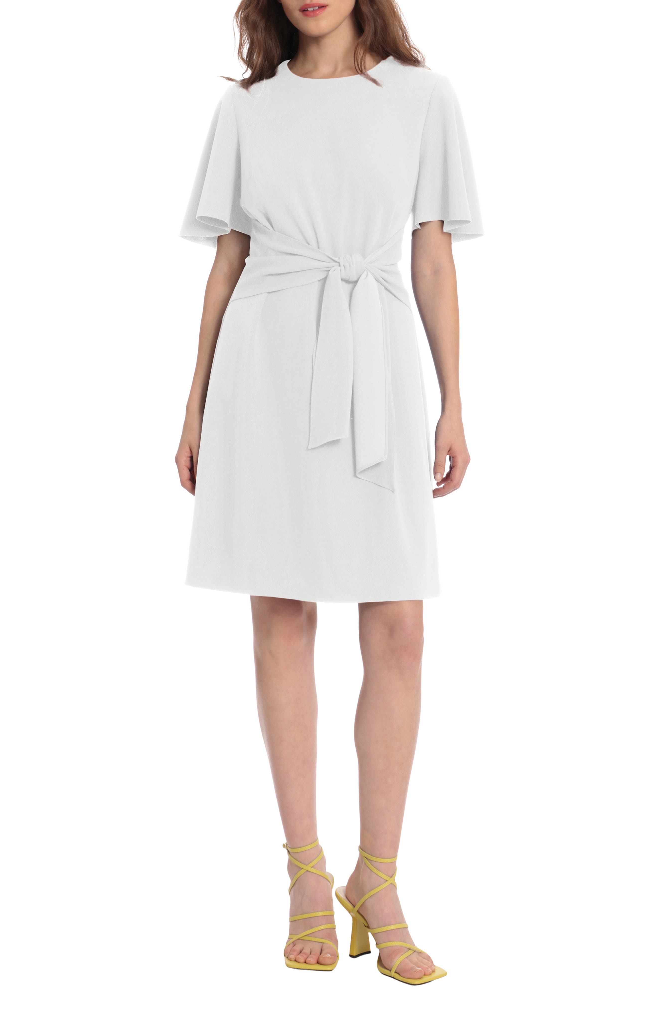Donna Flutter Sleeve Waist Tie Dress Nordstromrack