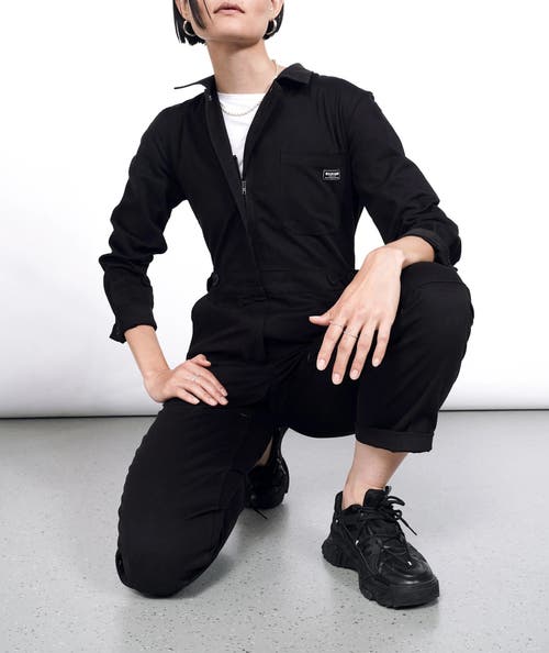 Wildfang The Essential Long Sleeve High Waisted Coverall In Black