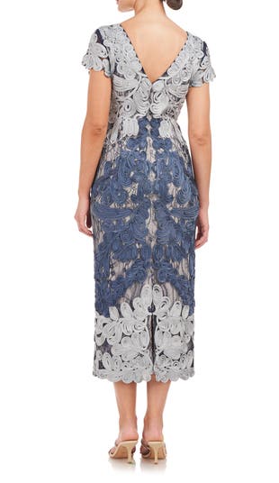 Js soutache 2025 lace midi dress