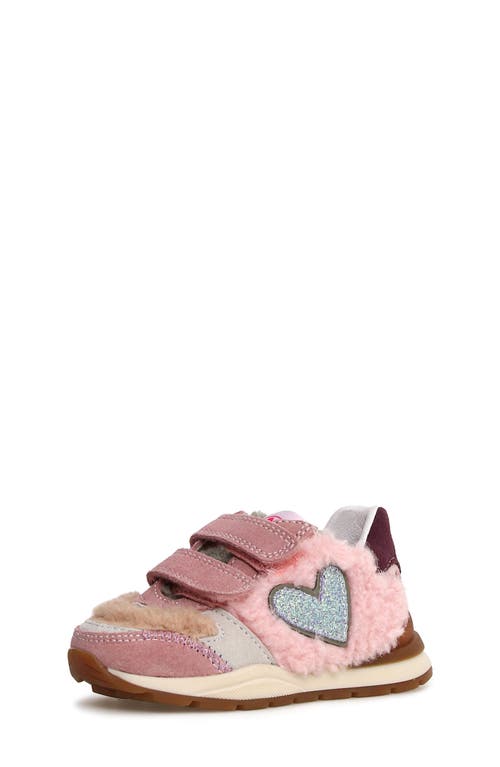 Naturino Kids' Quelly Sneaker in Pink-Rose-Sage 