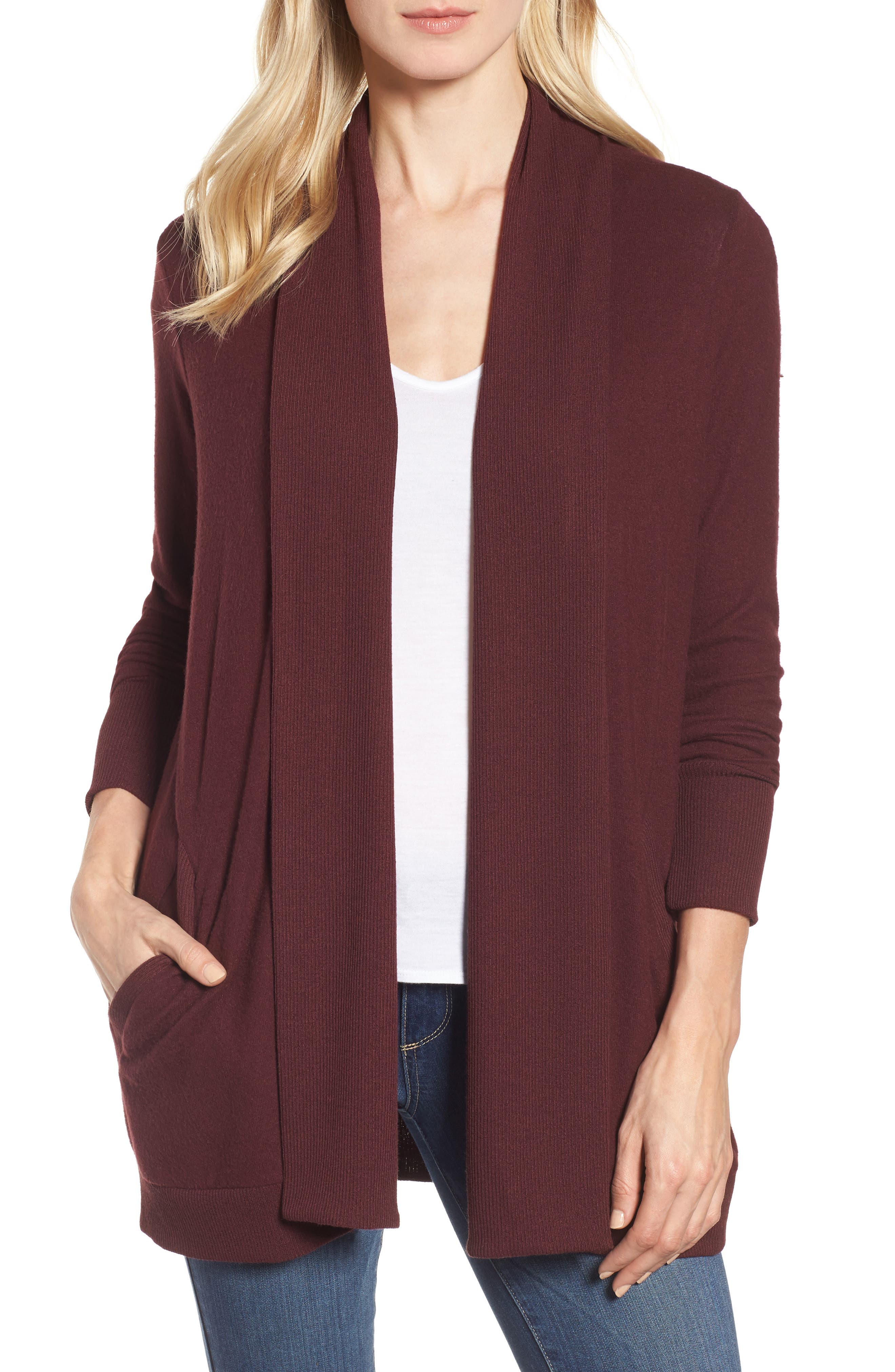 gibson cozy ribbed cardigan