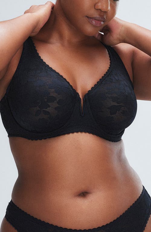 Savage X Fenty Unlined Full Coverage Bra In Black Caviar