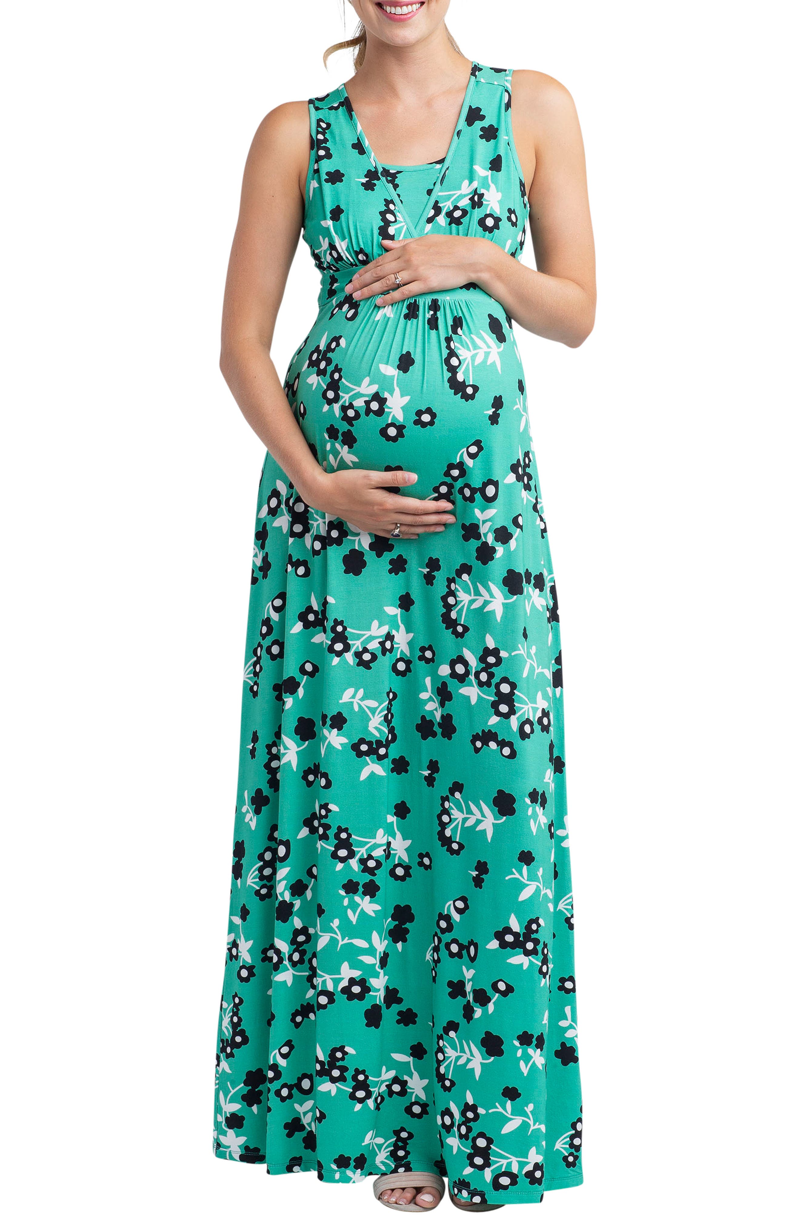 Nom Maternity Hollis Maternity/nursing Maxi Dress, None