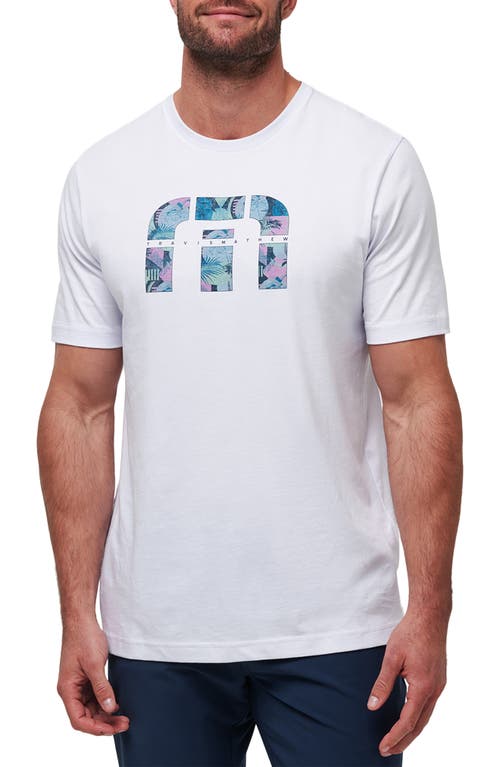 Shop Travismathew Summer Season Icon Graphic T-shirt In White