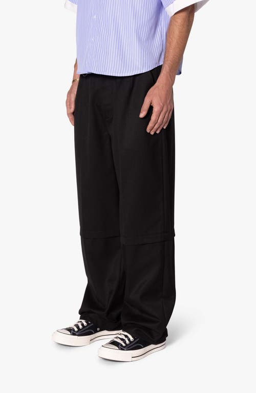 Mnml Hello Preppy Convertible Baggy Pants In Black