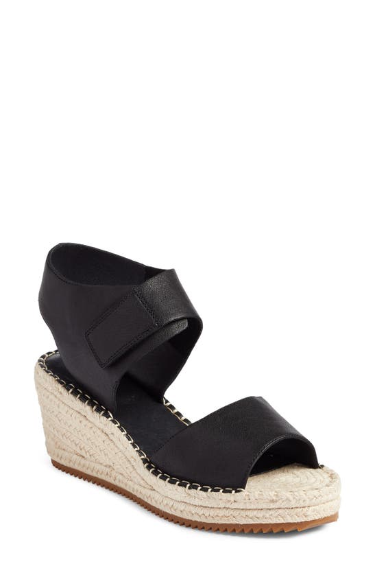 Eileen Fisher Weslia Espadrille Wedge Sandal In Black | ModeSens