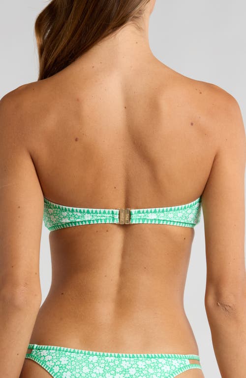 Shop Kulani Kinis Strapless V-wire Bandeau Bikini Top In Tequila Spritz