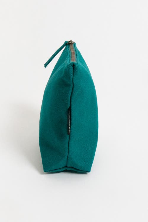 Terra Thread Organic Cotton Makeup Bag In Deep Sea Teal