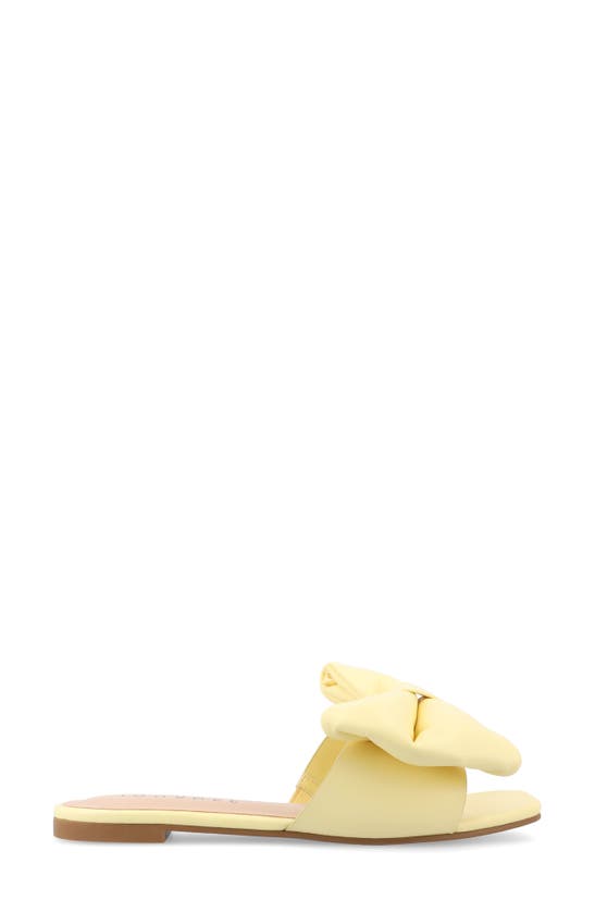 Journee Collection Tru Comfort Foam Fayre Bow Flat In Yellow