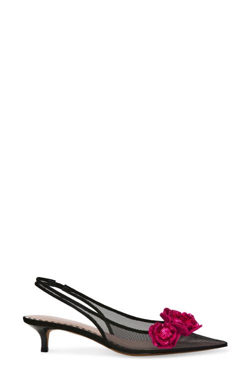 BETSEY JOHNSON BETSEY JOHNSON AURORRA SLINGBACK POINTED TOE KITTEN HEEL PUMP