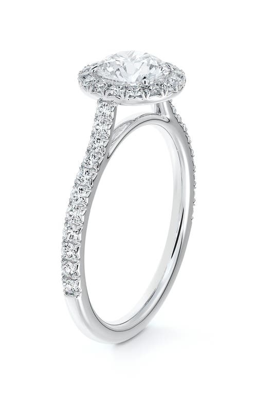 De Beers Forevermark Center of My Universe Round Halo Engagement Ring with Diamond Band in Platinum-D1.00Ct at Nordstrom, Size 6.5