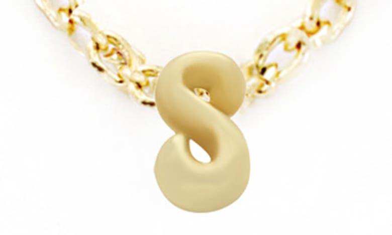 Panacea Bubble Initial Necklace In Gold-s