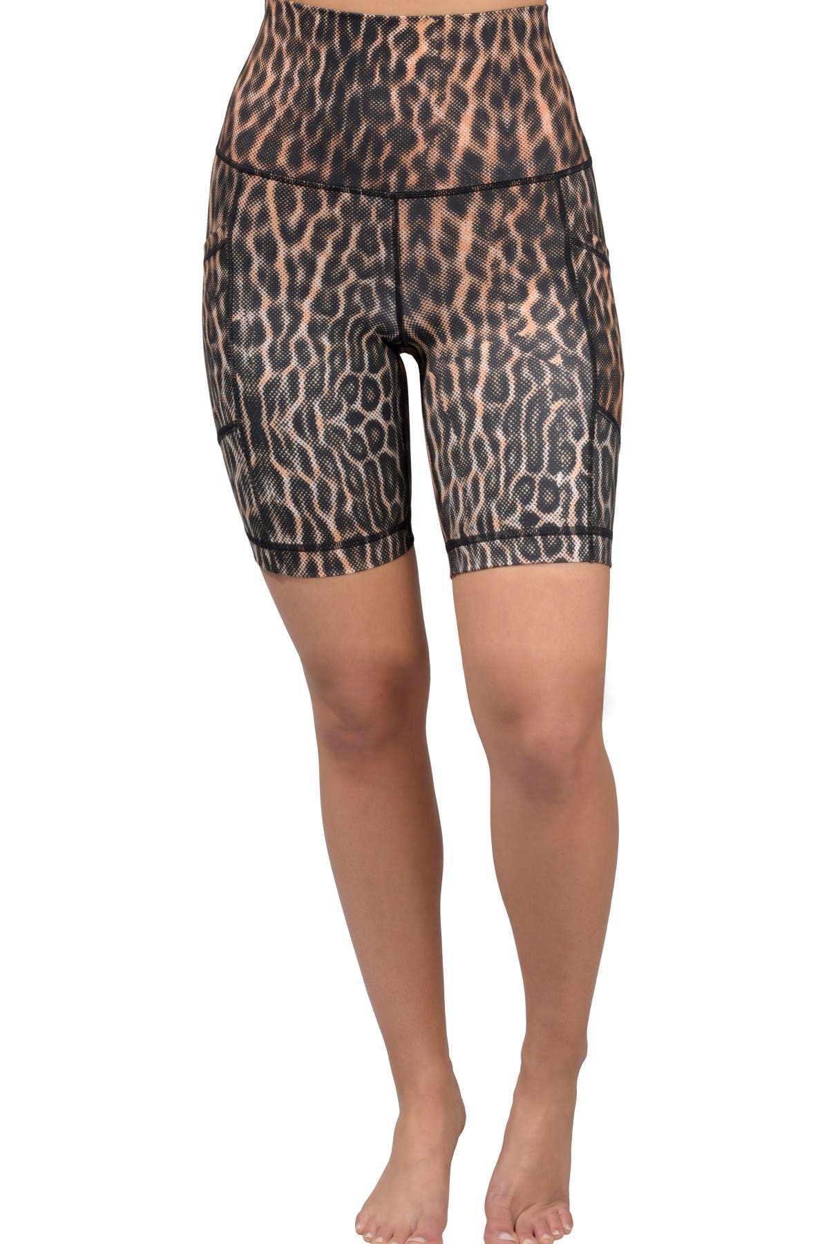 animal print biker shorts