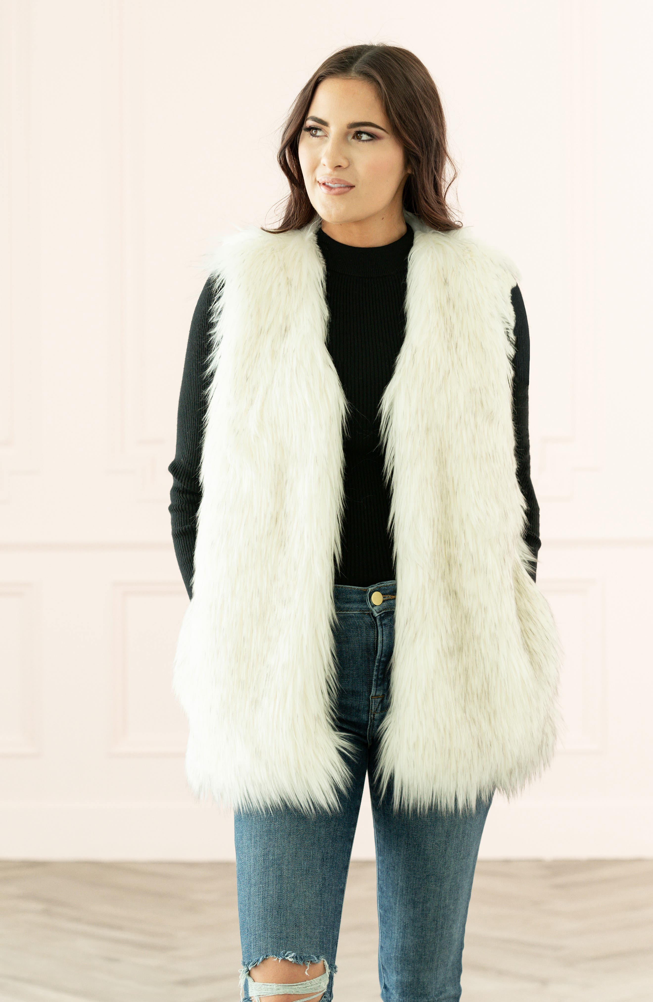 faux fur vest