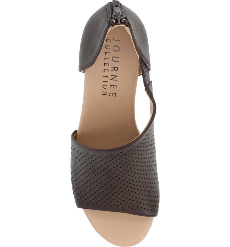 Journee Collection Aretha Perforated Wedge Sandal - Wide Width ...