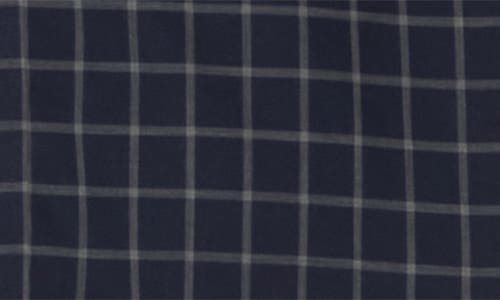 Shop Lorenzo Uomo Trim Fit Windowpane Cotton Dress Shirt In Indigo/grey