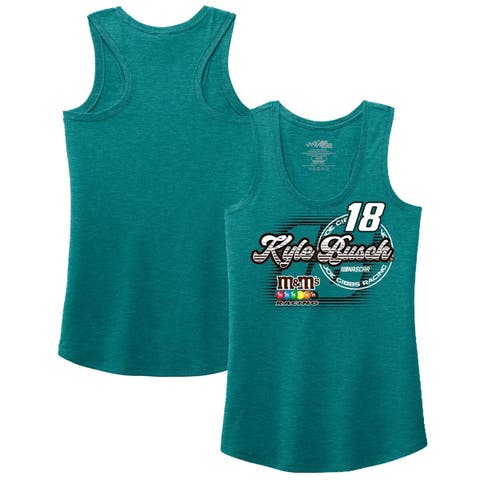 Denny Hamlin Joe Gibbs Racing Team Collection Women's Lifestyle 2-Spot V-Neck T-Shirt - Charcoal