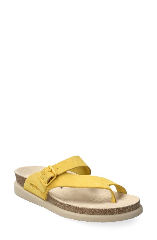 Shop Mephisto Helen Toe Loop Sandal In Yellow 628