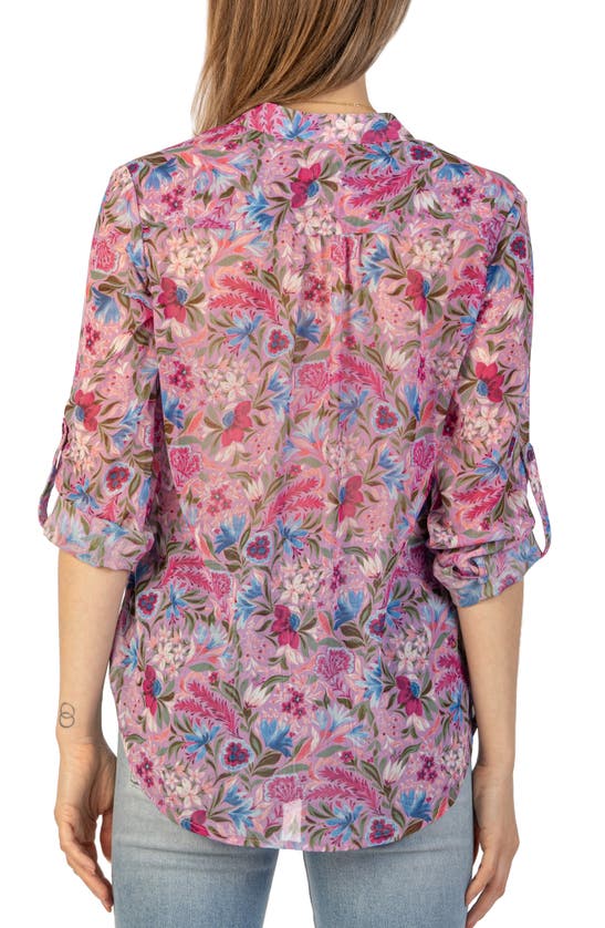 Shop Kut From The Kloth Jasmine Chiffon Button-up Shirt In Clermont-lavender Wish