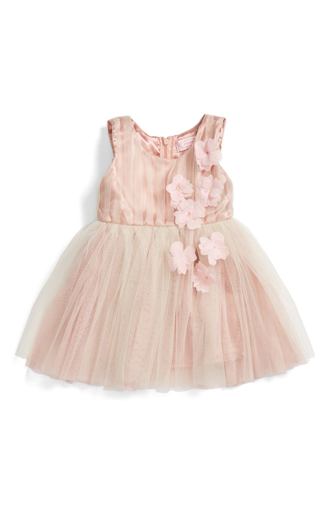 popatu rosette tulle dress