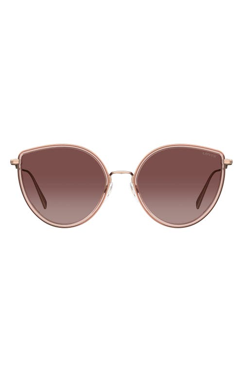 levi's 57mm Flat Front Gradient Cat Eye Sunglasses in Pink/Pink Doubleshade