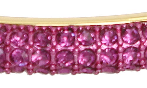 Kurt Geiger London Pavé Crystal Dome Bangle In Gold/pink
