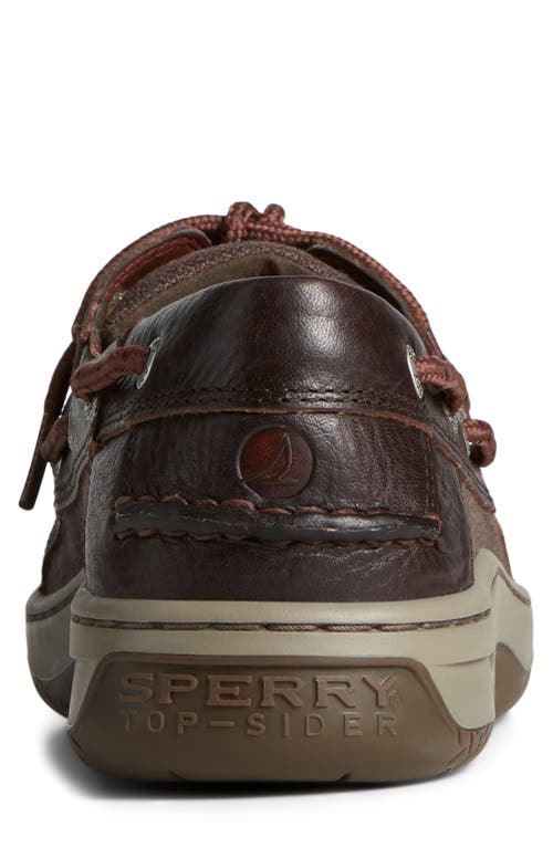 Shop Sperry Billfish 3-eye Leather & Canvas Boat Shoe In Brown