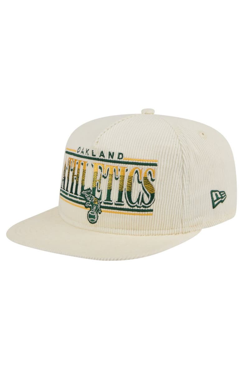 New Era Men's New Era Cream Oakland Athletics Throwback Bar Golfer