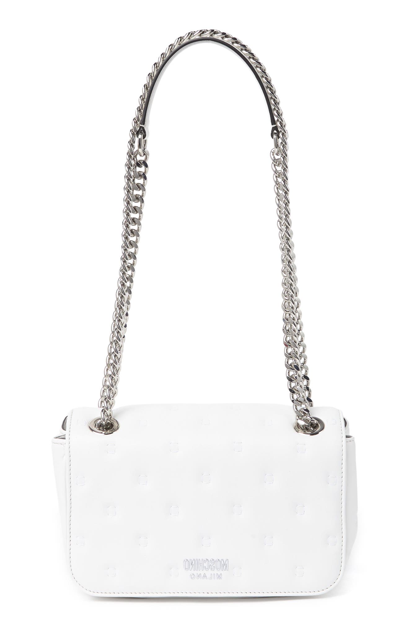 white designer shoulder bag