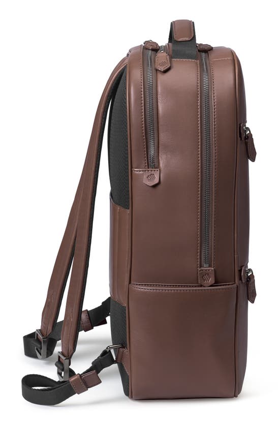 Shop Johnston & Murphy Richmond Leather Backpack In Brown Napa