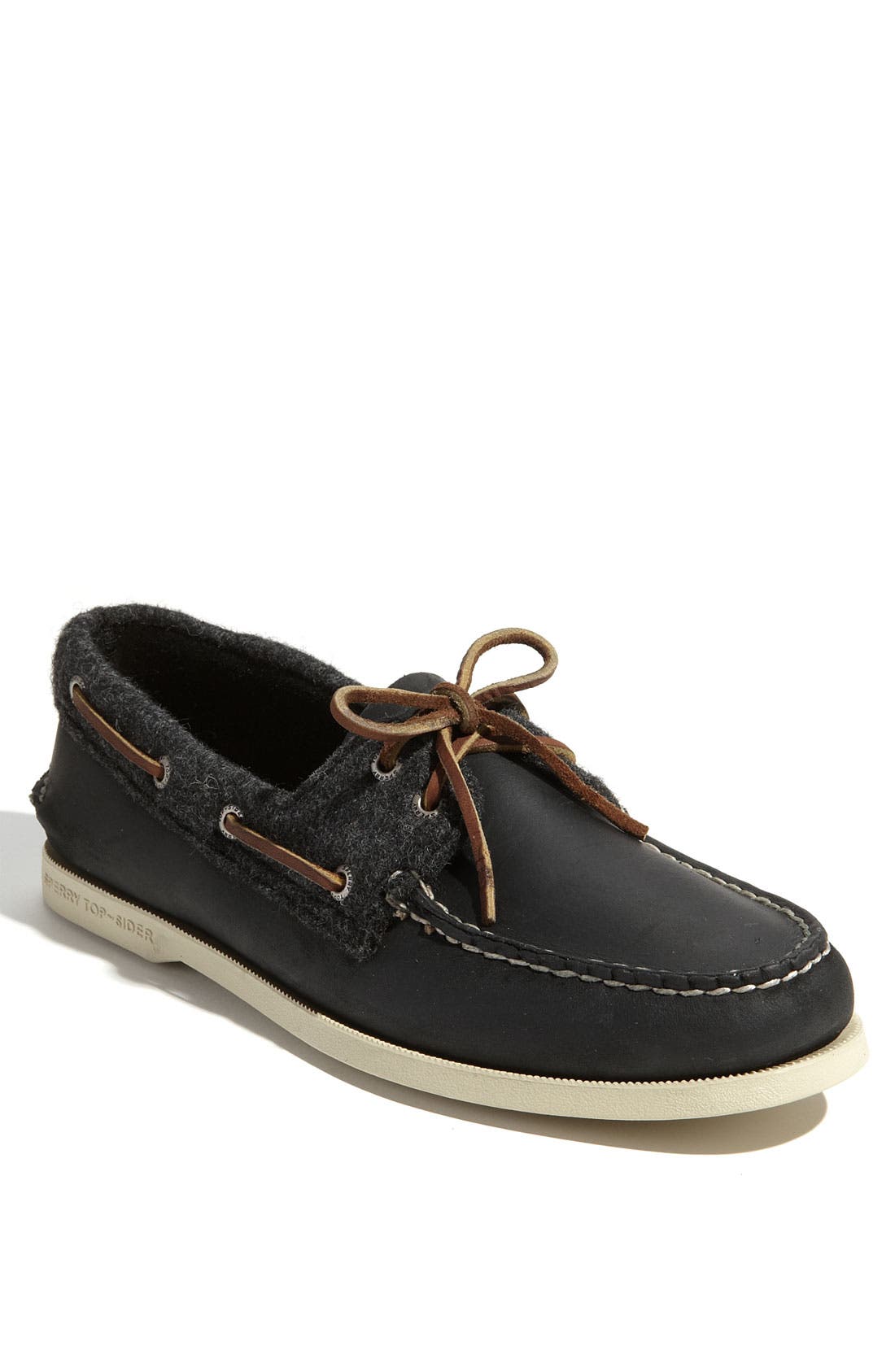 Sperry TopSider® 'Authentic Original' Leather & Wool Boat Shoe (Men