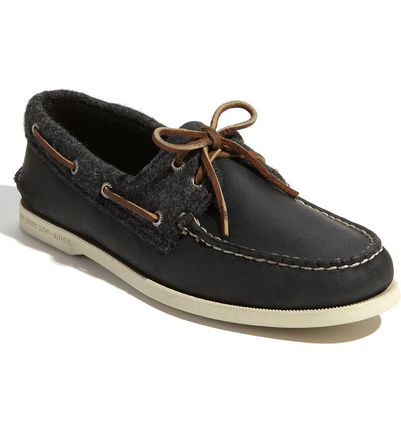 Sperry Top-Sider® 'Authentic Original' Leather & Wool Boat Shoe (Men ...