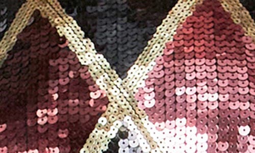 Endless Rose Sequins Shift Minidress In Burgundy Multi