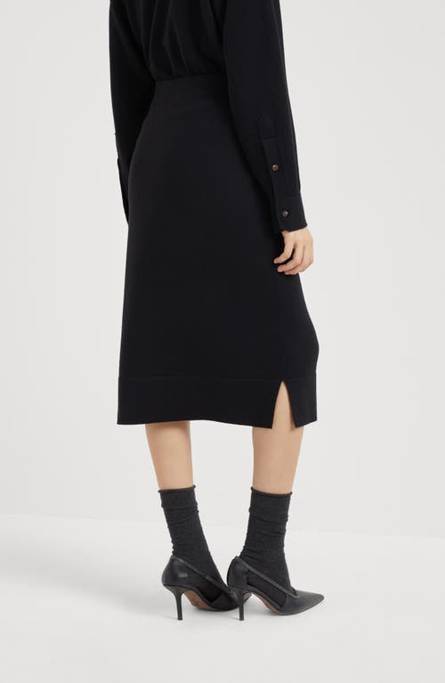 Shop Brunello Cucinelli Midi-skirt In Black