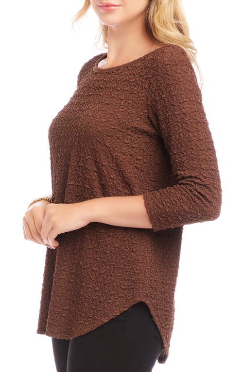 Shop Karen Kane Textured Shirttail Top In Cognac