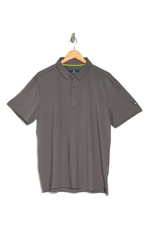 Tom Baine Performance Solid Polo In Charcoal