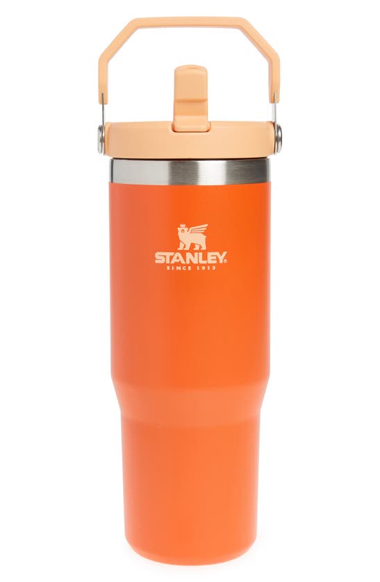 Shop Stanley The Ice Flow 30-ounce Flip Straw Tumbler In Tigerlily