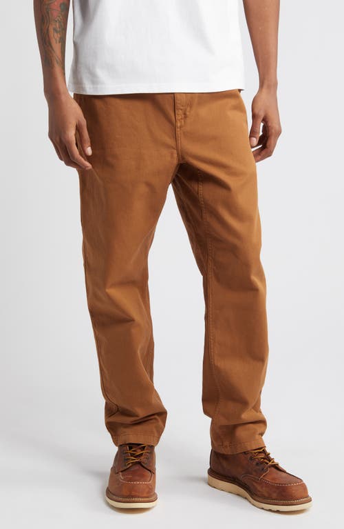 Flint Straight Leg Twill Pants in Hamilton Brown Garment Dyed