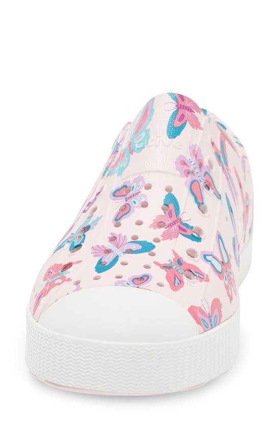 Native Shoes Kids' Jefferson Pineapple Print Water Friendly Vegan Sneaker In Milkpink/ Shellwhite/ Flutter
