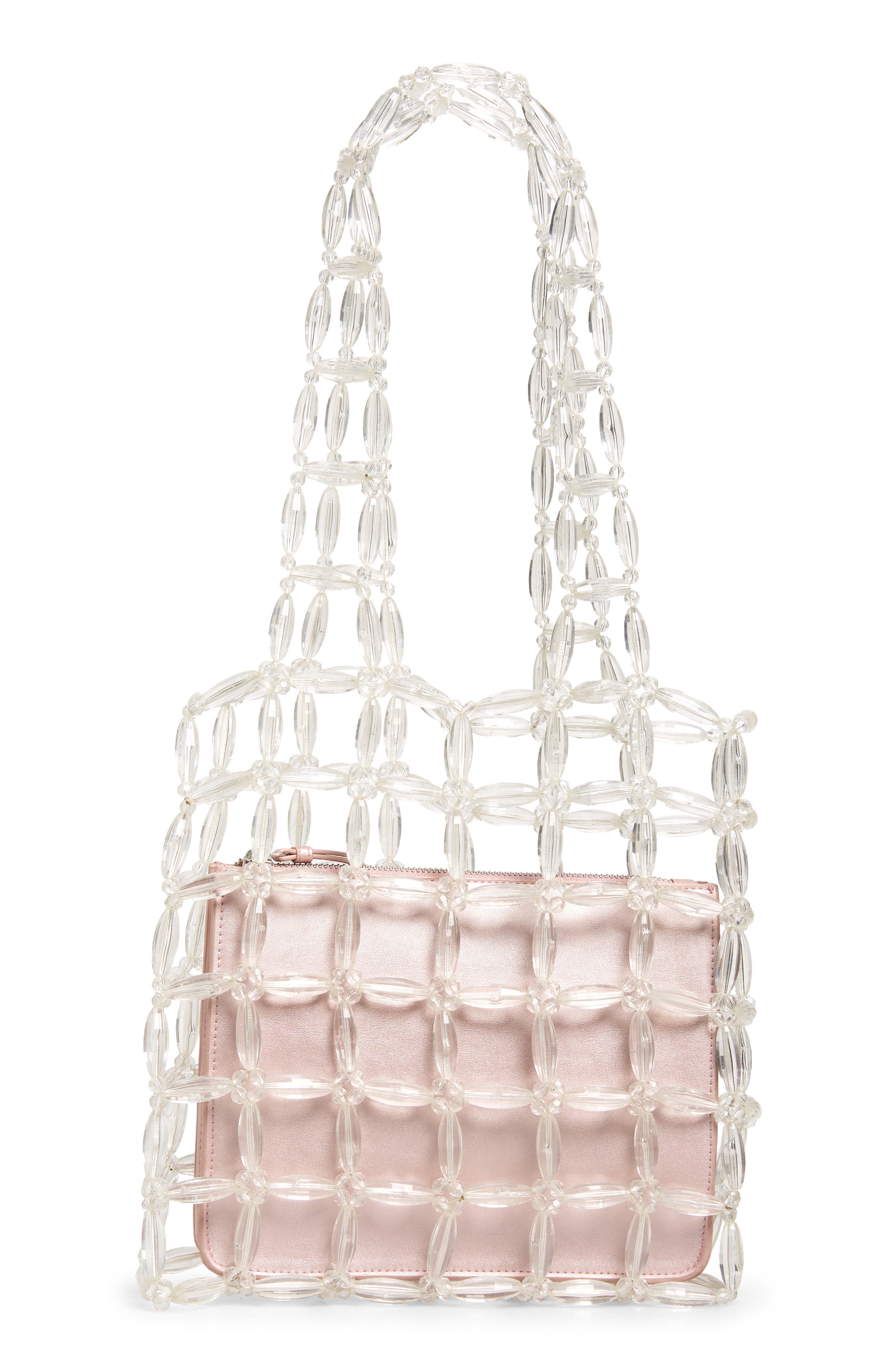 clear beaded bag