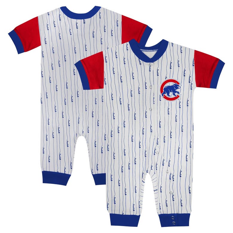 Outerstuff Babies' Newborn & Infant White Chicago Cubs Logo Best Series Full-snap Jumper