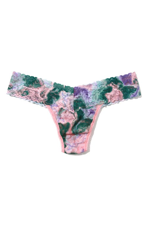 Hanky Panky Printed Signature Lace Low Rise Thong In Painter