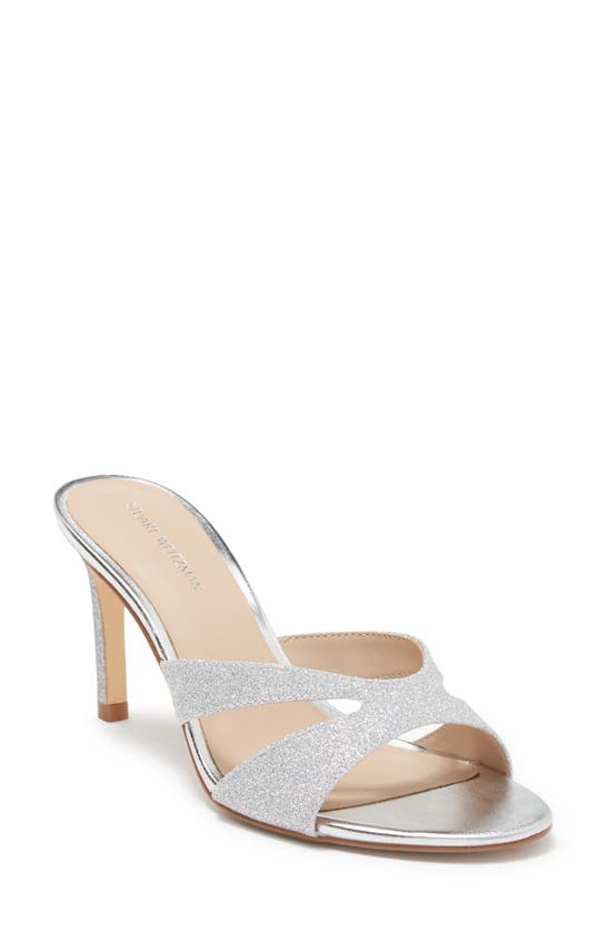 Stuart Weitzman Mariposa Slide Sandal In Silver